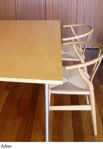 Hans J.Wegner がデザインしたテーブルの天板塗装修理例 修理後
