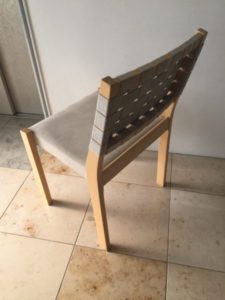 Alvar Aalto 椅子 No.611 ウェビングテープ張り替え修理事例